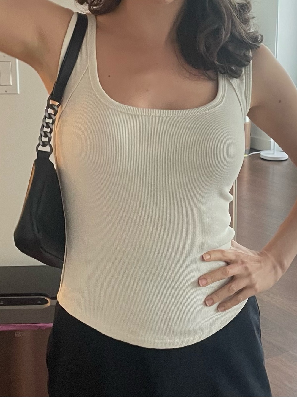 Free people Hummingbird Square Neck Tank Top - off White